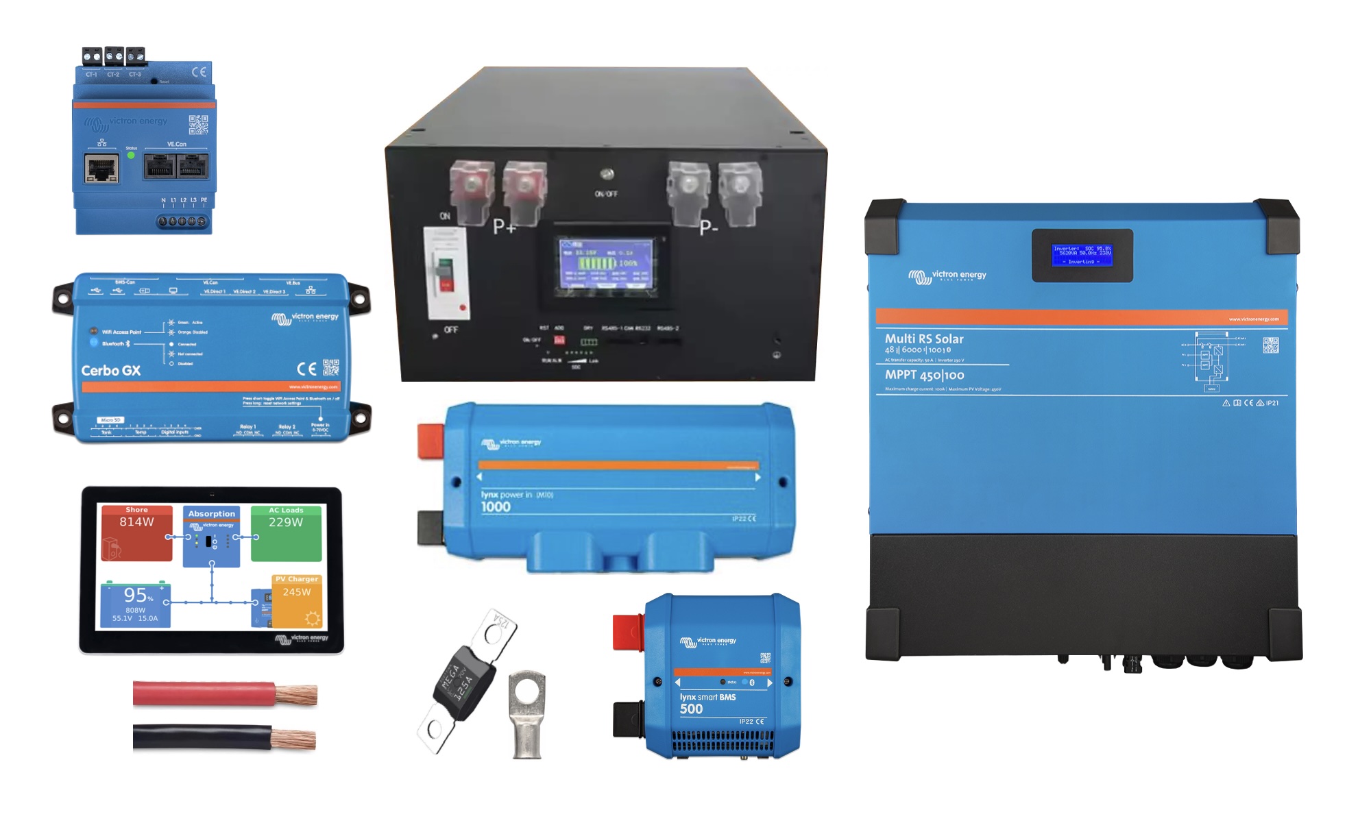 Victron Energy ESS PRO Solar set 16-32kWh / 6kVA / 1-fase uitbreidbaar