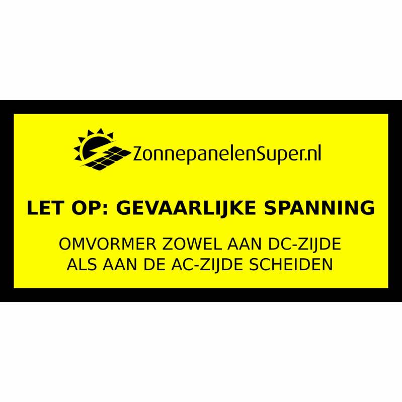 Omvormer sticker klein